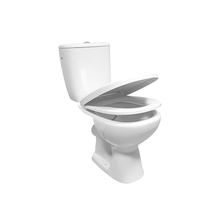 Cersanit K667-052 - Golvstående WC med ARTECO sits keramik/vit