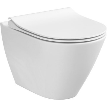 Cersanit K701-104 - Väggmonterad WC med sits CITY OVAL keramik/vit