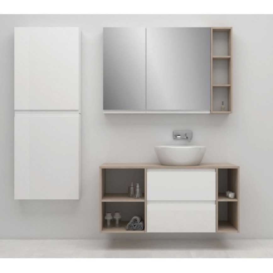Cersanit S590-030 - Spegel badrumsskåp MEDDIE 80x40 cm
