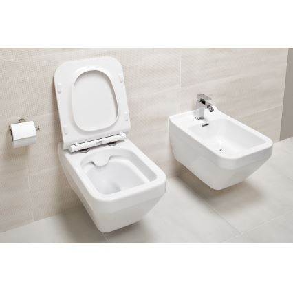 Cersanit S701-213-ECO - Vägghängd toalett med sits CREA keramik/vit