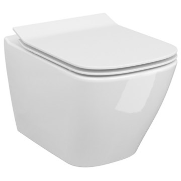 Cersanit S701-405-ECO - Vägghängd WC-stol med sits CITY keramik/vit