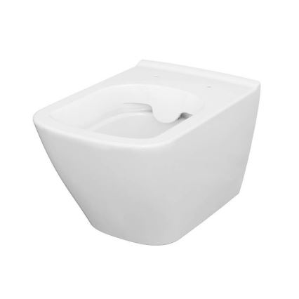 Cersanit S701-405 - Väggmonterad toalett med sits CITY SQUARE keramik/vit