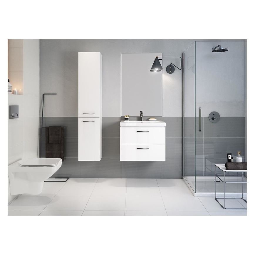 Cersanit S801-147-DSM - Väggmonterat badrumsskåp med handfat ELODY 46x60 cm vit