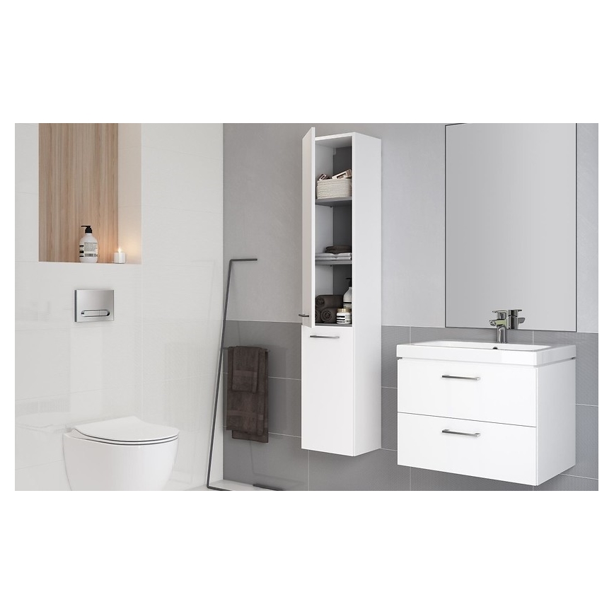 Cersanit S801-147-DSM - Väggmonterat badrumsskåp med handfat ELODY 46x60 cm vit
