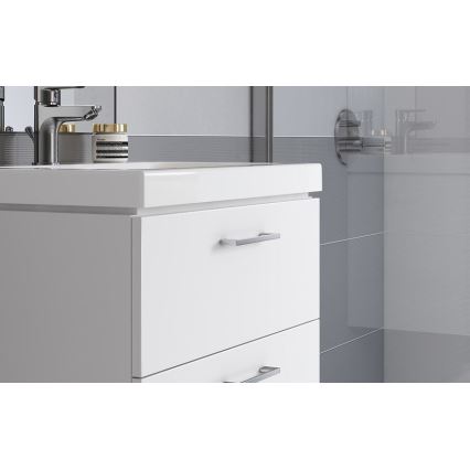 Cersanit S801-147-DSM - Väggmonterat badrumsskåp med handfat ELODY 46x60 cm vit