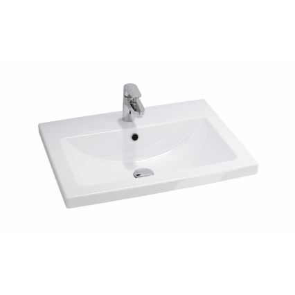 Cersanit S801-147-DSM - Väggmonterat badrumsskåp med handfat ELODY 46x60 cm vit