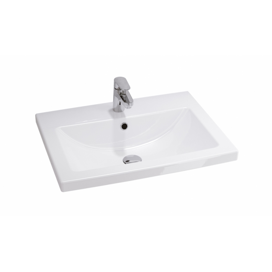 Cersanit S801-147-DSM - Väggmonterat badrumsskåp med handfat ELODY 46x60 cm vit