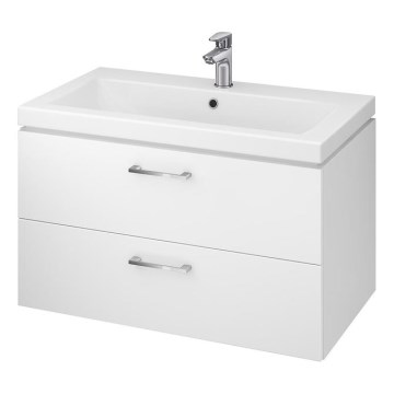 Cersanit S801-149-DSM - Väggmonterat badrumsskåp med handfat ELODY 46x80 cm vit