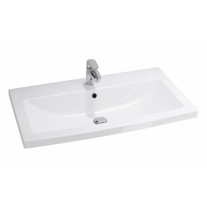 Cersanit S801-149-DSM - Väggmonterat badrumsskåp med handfat ELODY 46x80 cm vit