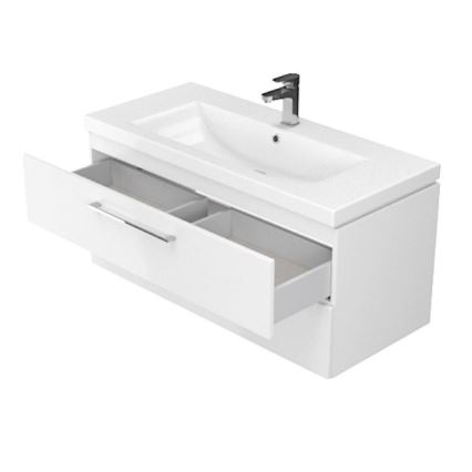 Cersanit S801-149-DSM - Väggmonterat badrumsskåp med handfat ELODY 46x80 cm vit