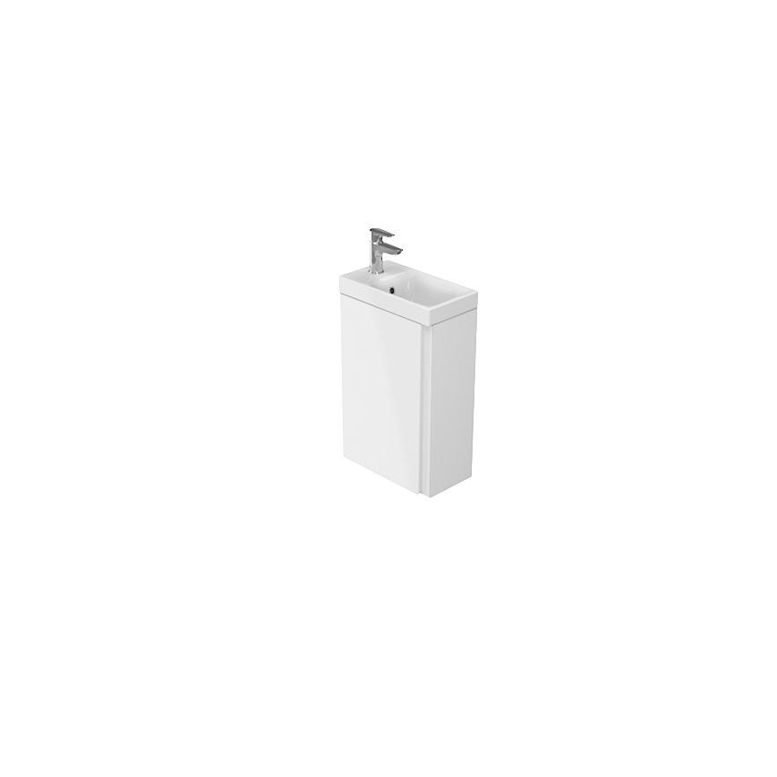 Cersanit S801-218-DSM - Vägghängt badrumsskåp med tvättställ MODUO SLIM 40 cm, högblank vit