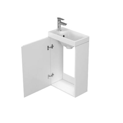Cersanit S801-218-DSM - Vägghängt badrumsskåp med tvättställ MODUO SLIM 40 cm, högblank vit
