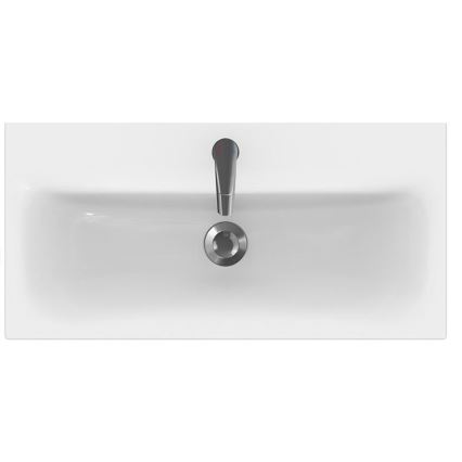 Cersanit S801-221-DSM - Väggmonterat badrumsskåp med handfat MEDDIE 62x80 cm glänsande vit