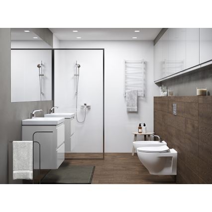 Cersanit S801-223-DSM - Väggmonterat badrumsskåp med handfat MEDDIE 62x60 cm glänsande vit