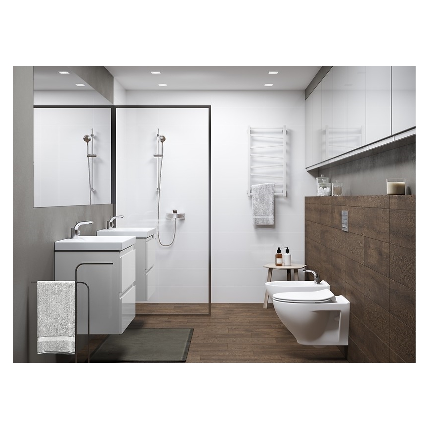 Cersanit S801-223-DSM - Väggmonterat badrumsskåp med handfat MEDDIE 62x60 cm glänsande vit