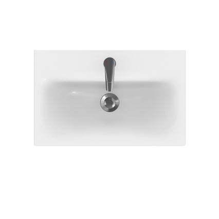 Cersanit S801-227-DSM - Väggmonterad badrumskommod med handfat MODUO SLIM 60x38 cm blank vit