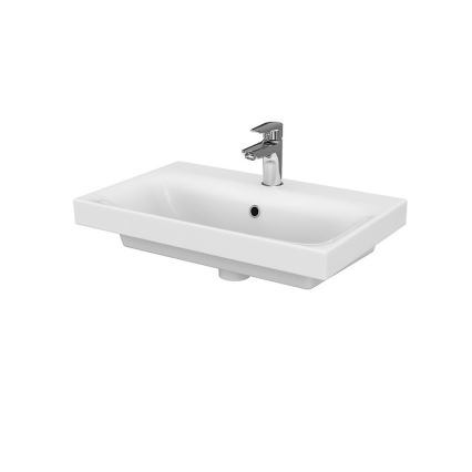 Cersanit S801-227-DSM - Väggmonterat badrumsskåp med handfat MEDA SLIM 62x60 cm glänsande vit