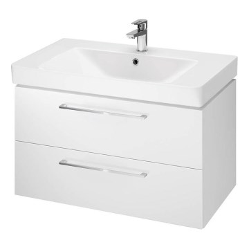 Cersanit S801-338-DSM - Väggmonterat badrumsskåp med handfat ELODY 46x80 cm vit