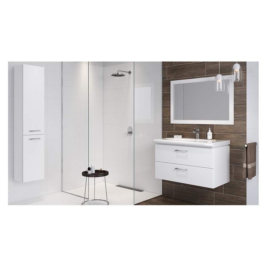 Cersanit S801-338-DSM - Väggmonterat badrumsskåp med handfat ELODY 46x80 cm vit