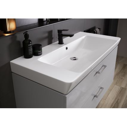 Cersanit S801-338-DSM - Väggmonterat badrumsskåp med handfat ELODY 46x80 cm vit
