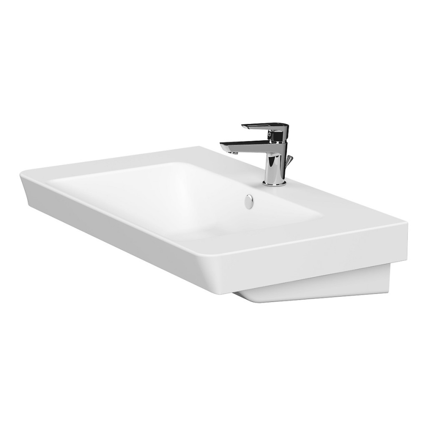 Cersanit S801-338-DSM - Väggmonterat badrumsskåp med handfat ELODY 46x80 cm vit