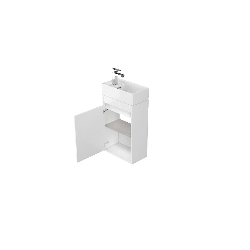 Cersanit S924-001 - Tvättställsskåp för badrum BARBARA 59,3x39,2 cm glänsande vit
