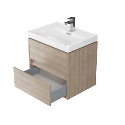 Cersanit S924-008 - Väggmonterad badrumsskåp under handfat CREA 53,3x59,4 cm ek