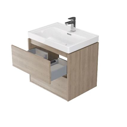 Cersanit S924-008 - Väggmonterad badrumsskåp under handfat CREA 53,3x59,4 cm ek