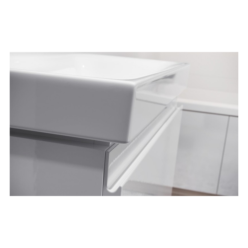 Cersanit S929-012 - Hanging badrum basin skåp MEDDIE 57x49,4 cm glänsande vit