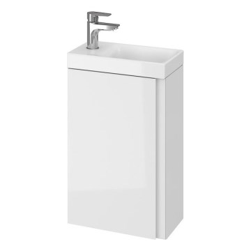 Cersanit S929-014 - Tvättställsskåp för badrum MEDDIE 59x39 cm glänsande vit