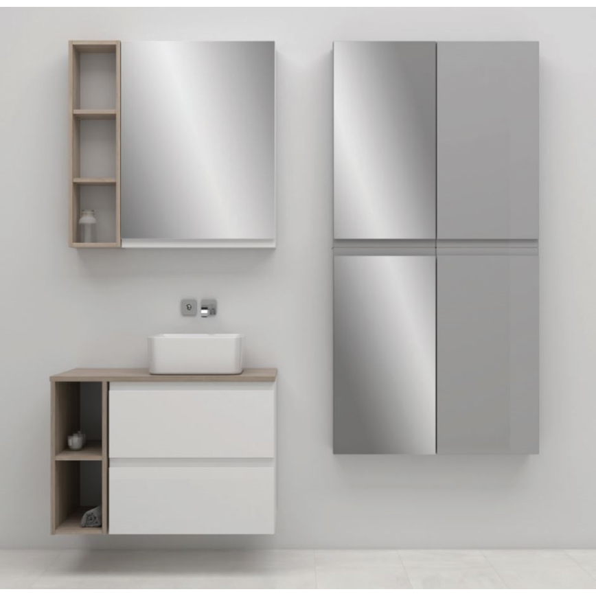 Cersanit S929-018 - Spegel badrumsskåp MEDDIE 80x59,5 cm