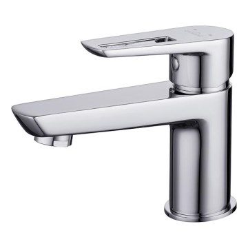 Cersanit S951-045 - Kran till handfat MILLE 13,4 cm skinande krom + avlopp