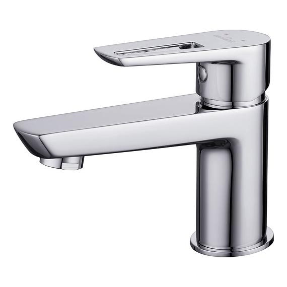 Cersanit S951-045 - Kran till handfat MILLE 13,4 cm skinande krom + avlopp