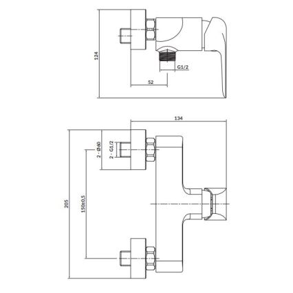 Cersanit S951-352 - Dushkran CITY skinande krom