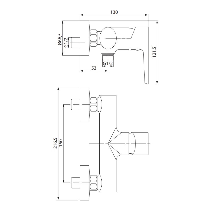 Cersanit S951-353 - Dushkran MODUO skinande krom