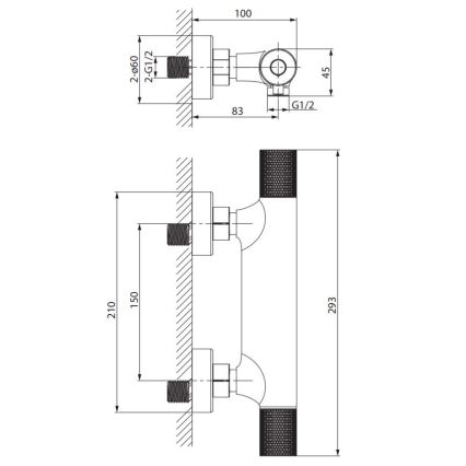 Cersanit S951-581 - Termostatisk duschkran ZEN skinande krom