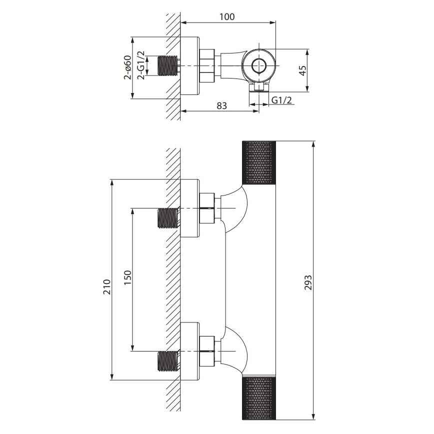 Cersanit S951-581 - Termostatisk duschkran ZEN skinande krom