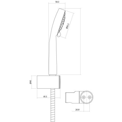 Cersanit S952-003 - Badkarsset med blandare + MILLE tvättställsblandare i blank krom