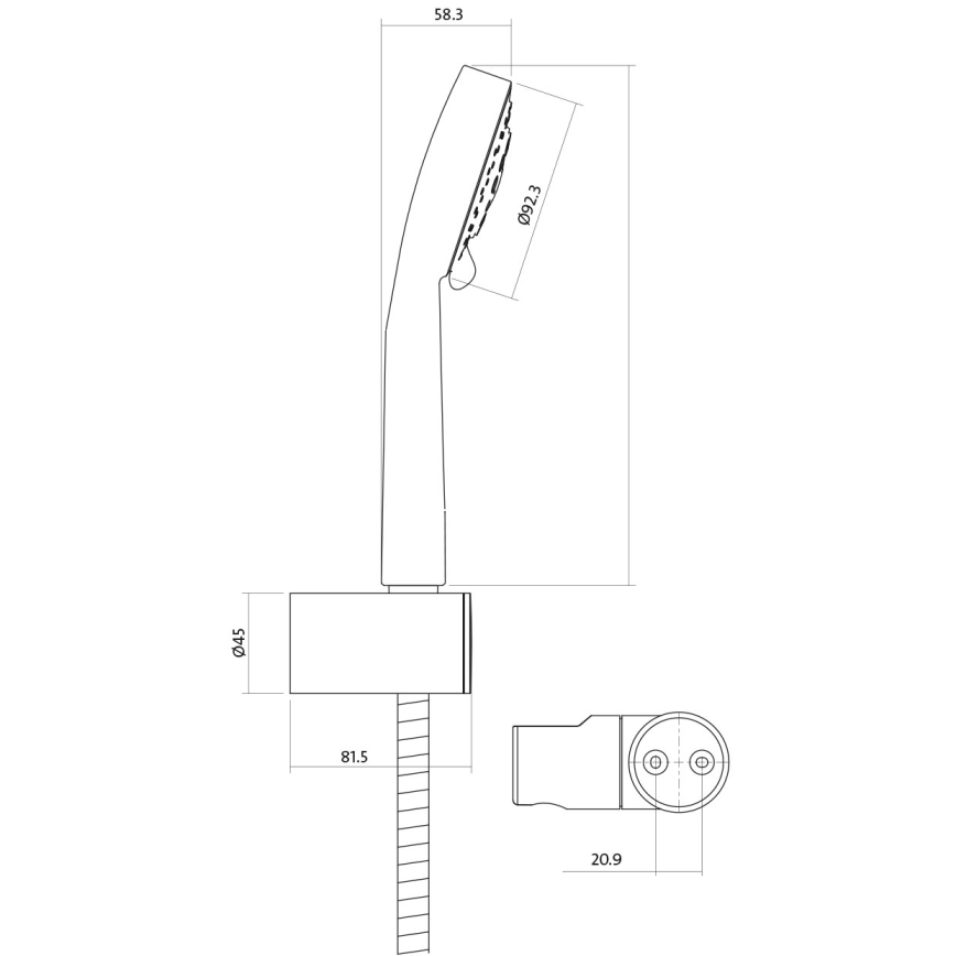 Cersanit S952-003 - Badkarsset med blandare + MILLE tvättställsblandare i blank krom