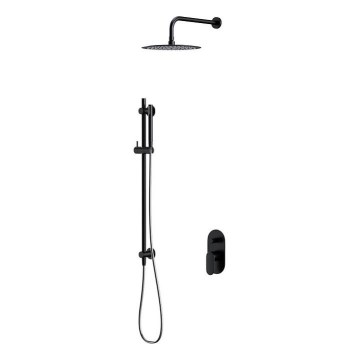 Cersanit S952-009 - Duschset med inbyggd CREA-blandare svart