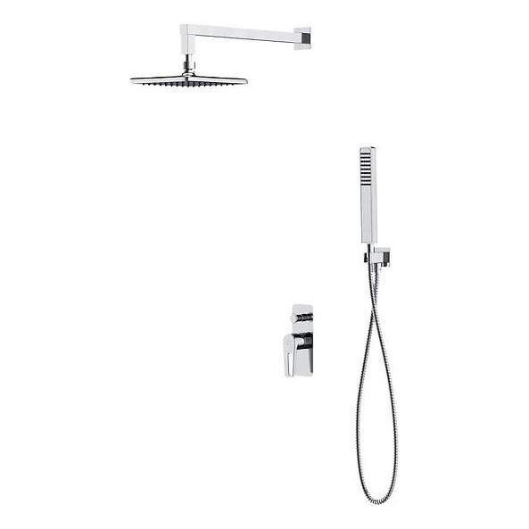 Cersanit S952-012 - Duschset med inbyggd blandare MILLE blank krom