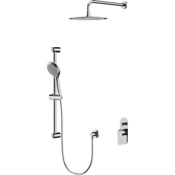 Cersanit S952-014 - Duschset med inbyggd blandare CITY blank krom