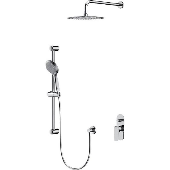 Cersanit S952-014 - Duschset med inbyggd blandare CITY blank krom