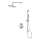 Cersanit S952-032 - Dusch set med termostatisk dold kran ZEN skinande krom
