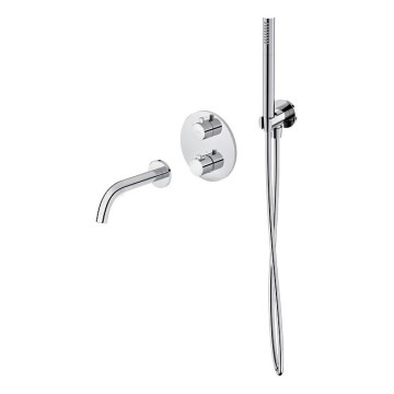 Cersanit S952-034 - Badkarsset med termostatisk inbyggd blandare ZEN i blank krom