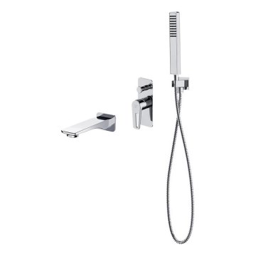 Cersanit S952-037 - Badkarsset med inbyggd MILLE blandare i blank krom