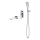 Cersanit S952-039 - Badkarsset med inbyggd blandare LARGA i blank krom