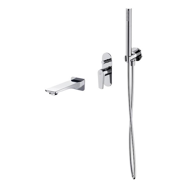 Cersanit S952-040 - Badkarsset med inbyggd MODUO-batteri i blank krom