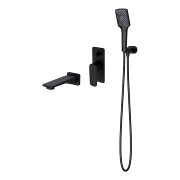 Cersanit S952-044 - Badkarsset med inbyggd LARGA blandare svart