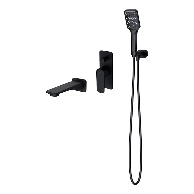 Cersanit S952-044 - Badkarsset med inbyggd LARGA blandare svart